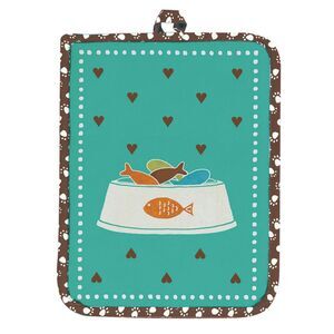 Cats Life Bowl of Treats Kitchen Pot Holder